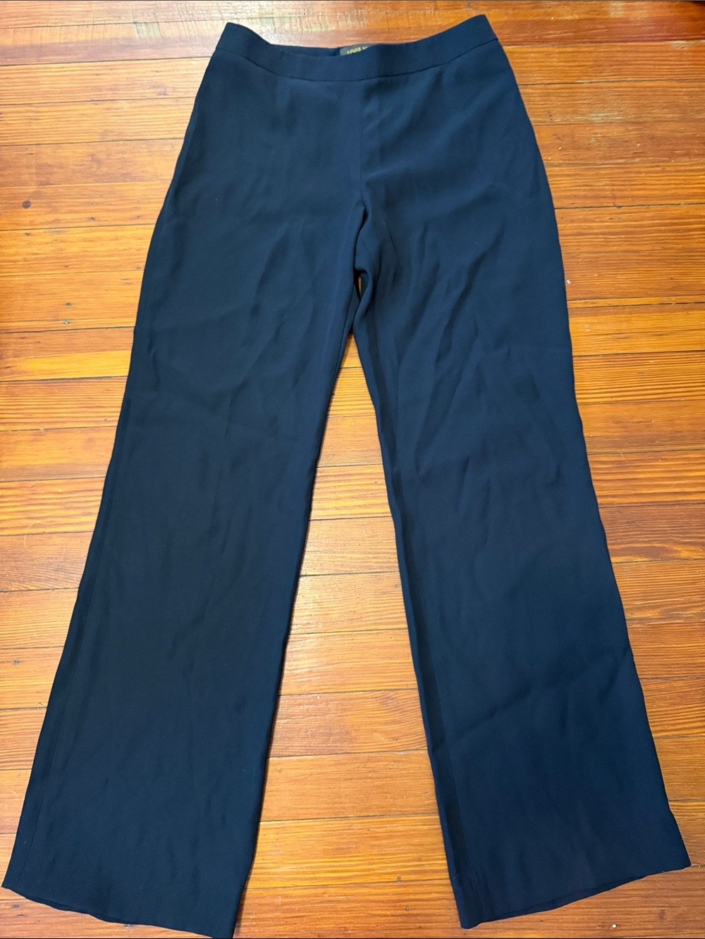 Authentic Louis Vuitton Black Wide-Leg Trousers Size 38